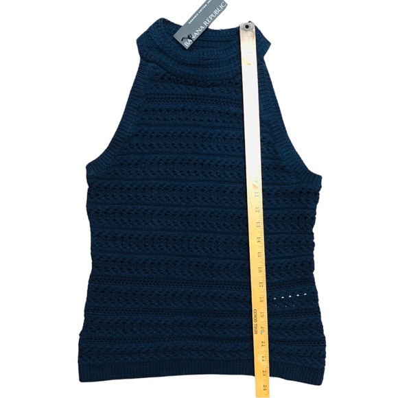 NWT Banana Republic Knit Sweater Tank Tamra Dark Navy Blue NEW - Picture 14 of 16